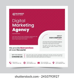 Corporate business social media design template | Creative marketing agency advertising | Company promotional post