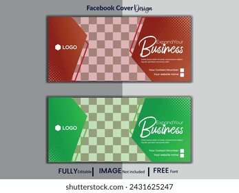 Corporate business social media design Facebook cover template web banner template