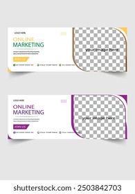 Corporate business social media design Facebook cover template web banner template.