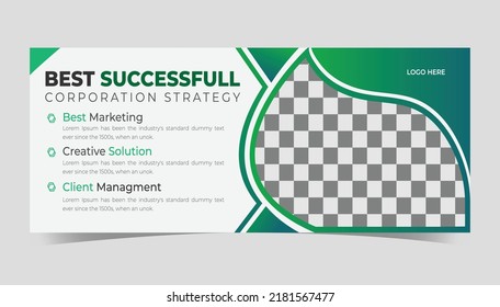 Corporate business social media Facebook cover design or banner template 