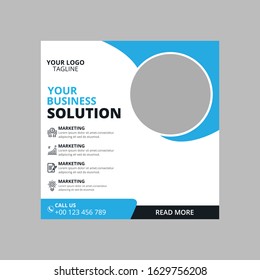 Corporate business social media post design template - vector