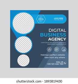 Corporate and business social media post banner with Square size.