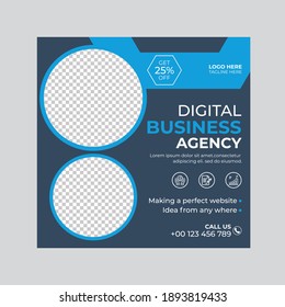 Corporate and business social media post banner with Square size.