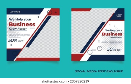Corporate business social media post