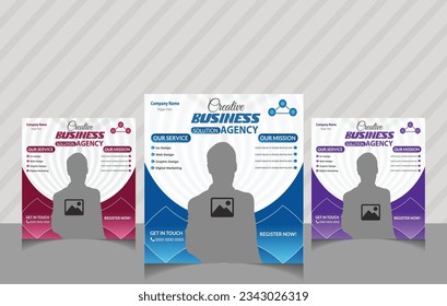 Corporate business social media post design template