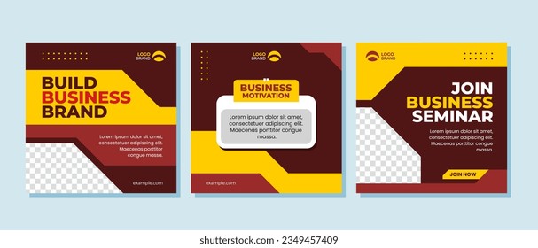 Corporate business social media post template design