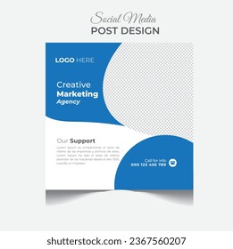 Corporate business social media post  design template