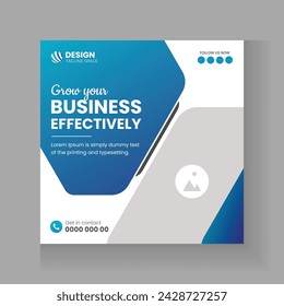 Corporate business social media post design square flyer web banner template or Online live webinar