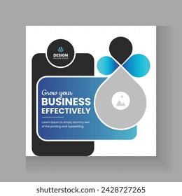 Corporate business social media post design square flyer web banner template or Online live webinar