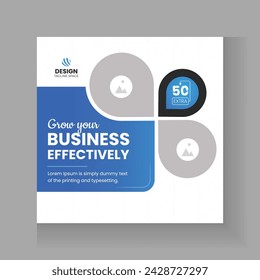 Corporate business social media post design square flyer web banner template or Online live webinar