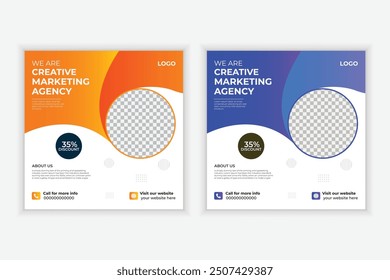 Corporate Business Social Media Post Design, Facebook, Instagram, Digital Marketing Agency Template Design