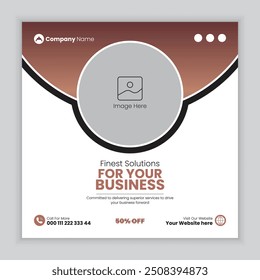 Corporate Business Social Media Post Design, Facebook, Instagram, Digital Marketing Agency Template Design