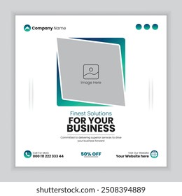 Corporate Business Social Media Post Design, Facebook, Instagram, Digital Marketing Agency Template Design