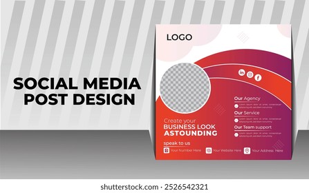 Corporate business social media post banner template design