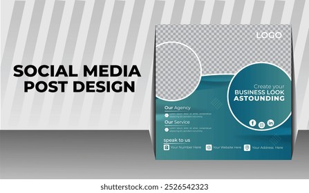 Corporate business social media post banner template design