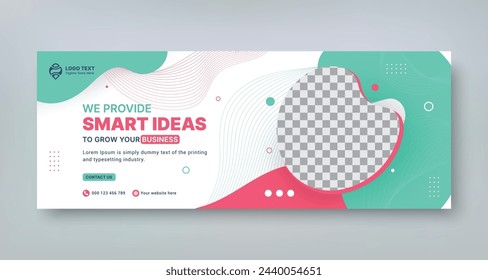 Corporate business social media promotion facebook cover post template