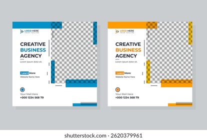 Corporate business social media template set