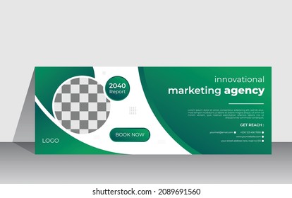 Corporate business social media web banner template for Facebook cover