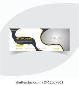 Corporate Business Solution facebook cover design, Modern Facebook Cover Template