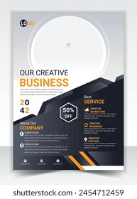 Diseño Corporativa de Plantilla de folleto de soluciones empresariales
