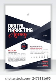 Corporate business solution flyer template design
