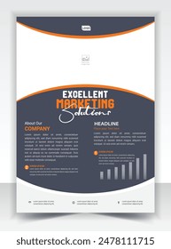 Corporate business solution flyer template design
