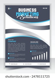 Corporate business solution flyer template design
