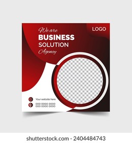 Corporate business solution social media design and instagram cover template