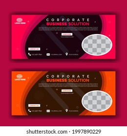 Corporate Business Solution Web Banner Vector File