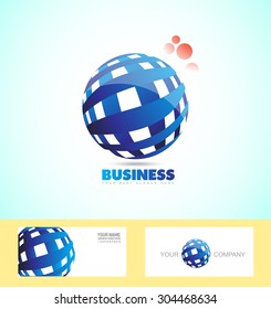 Corporate business sphere logo 3d