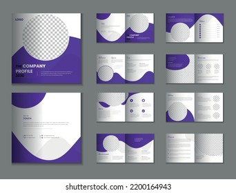 Corporate Business Square Bifold Brochure Template Design