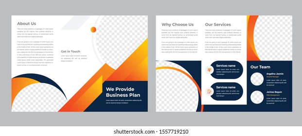 corporate business square trifold brochure