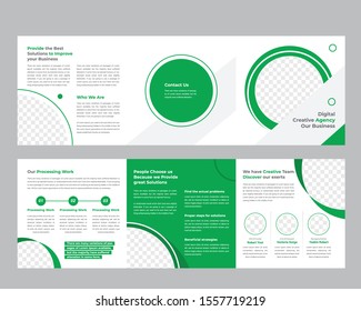 corporate business square trifold brochure