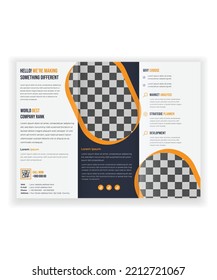 Corporate Business Square Trifold Brochure Design Template