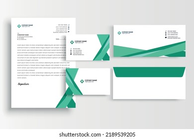 Corporate Business Stationary Template Vector, Business Card, Letterhead, Envelope