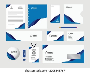 Corporate Business Stationery Items Set