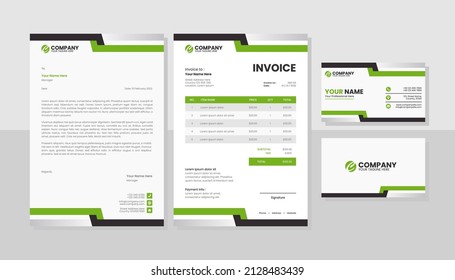Corporate business stationery pack template