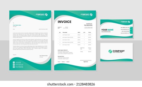 Corporate business stationery pack template