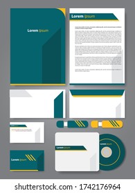 Corporate business stationery template design for multipurpose usages