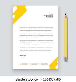 Corporate Business style letter head templates for your project design, Vector illustration.