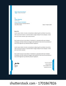 Corporate Business style letter head templates for your project design, Vector illustration.