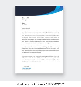 Corporate business style letterhead template , Vector illustration.  