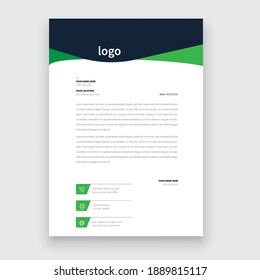 Corporate business style letterhead template , Vector illustration.
