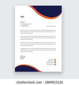 Corporate business style letterhead template , Vector illustration.

