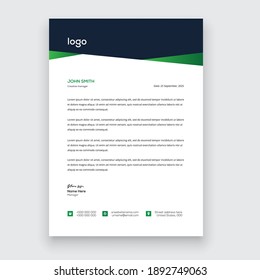 Corporate business style letterhead template design for your project , Vector illustration.