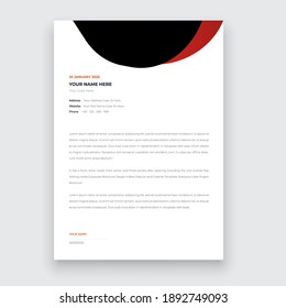 Corporate business style letterhead template design for your project , Vector illustration.