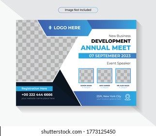 Corporate Business Summit Flyer Design. Horizontal Flyer Design. Meeting Flyer Design Theme. Meet Up For Corporate Business Solution Flyer Simple And Clean Colorful Design 