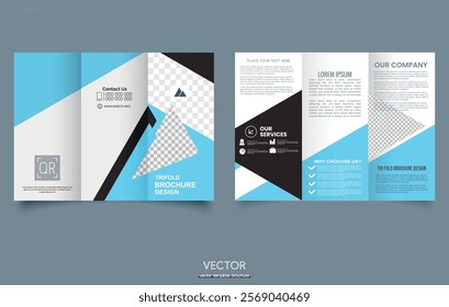 Corporate business template for tri fold flyer.