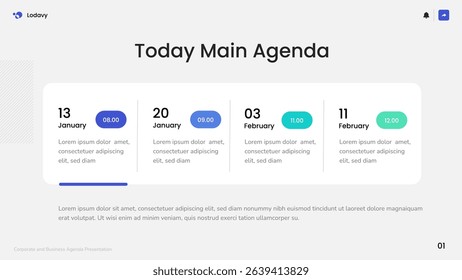 Corporate and Business Today  Agenda Template 