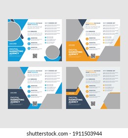 Corporate business tri fold brochure cover template